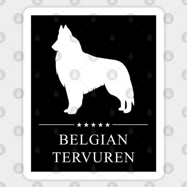 Belgian Tervuren Dog White Silhouette Sticker by millersye